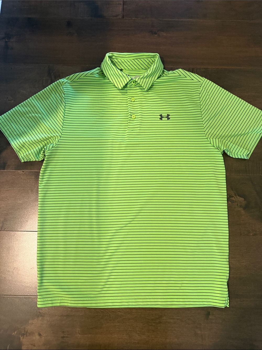 Under Armour Men’s Lime Green Striped Polo Shirt